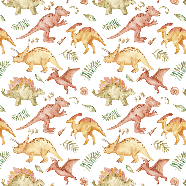 Adesivo Papel de Parede - Dinossauro Folhagem
